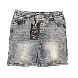 7 For All Mankind Denim Shorts Luxe Sport Stretch Washed Out Jeans Girls Size 6